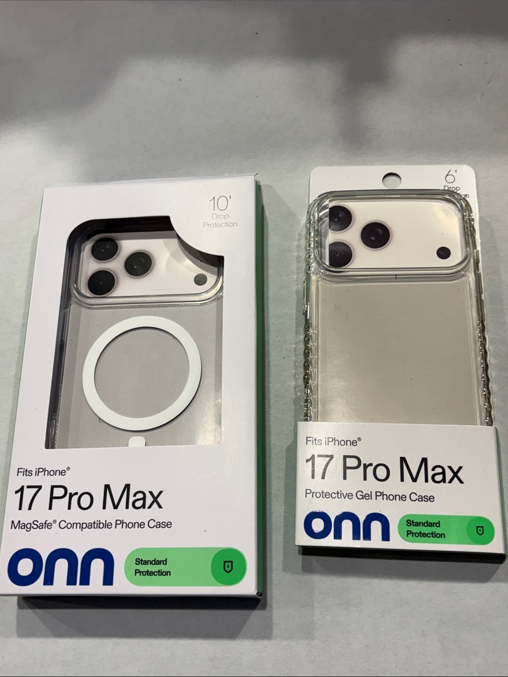 Onn iPhone 17 Pro Max Case  MagSafe & gel case standard protection new lot of 2